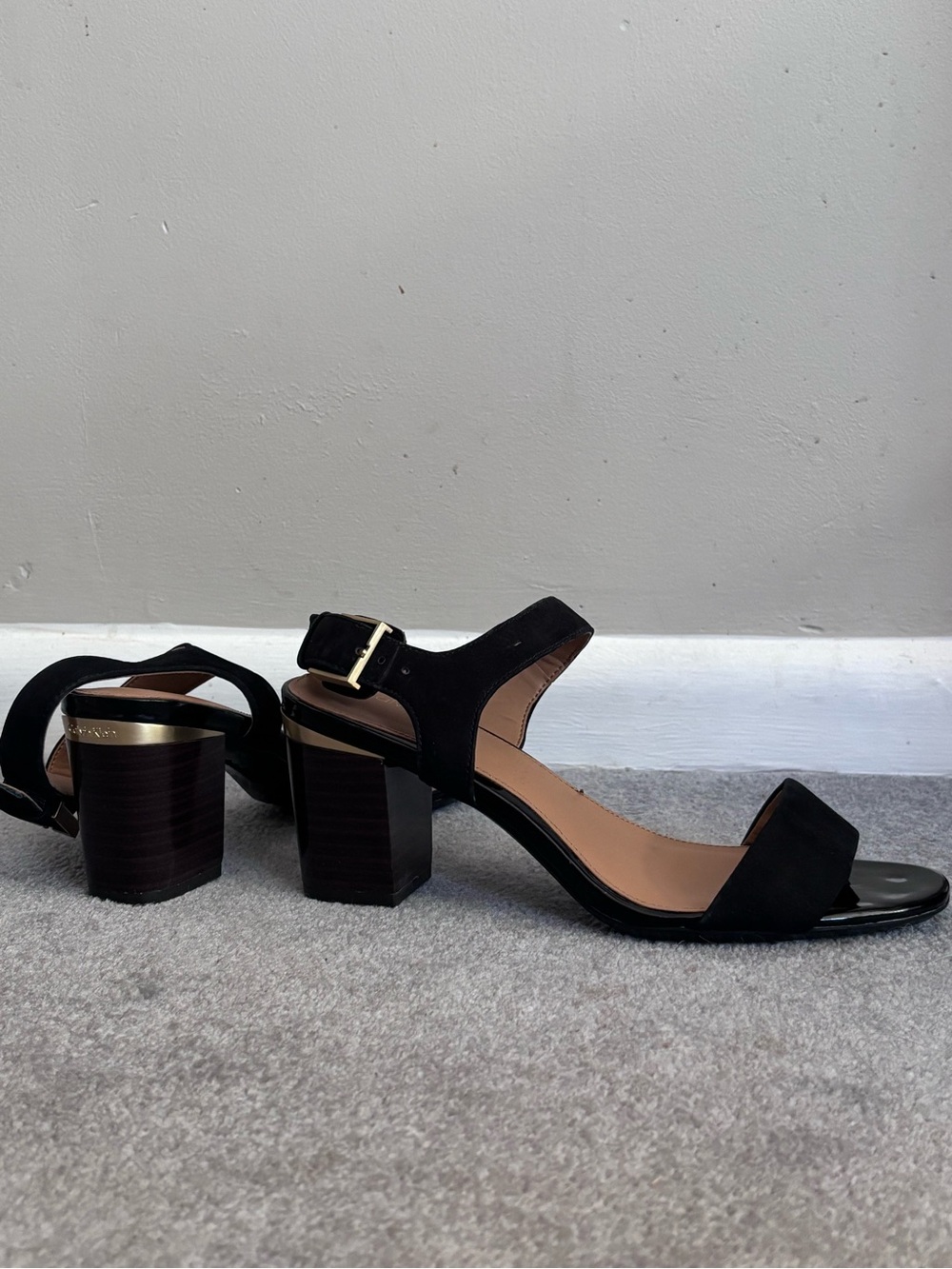 Calvin Klein Cimi Nubuck Black Sandstorm Sandal.